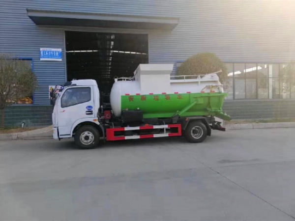 东风多利卡国六8方(圆罐)餐厨垃圾车