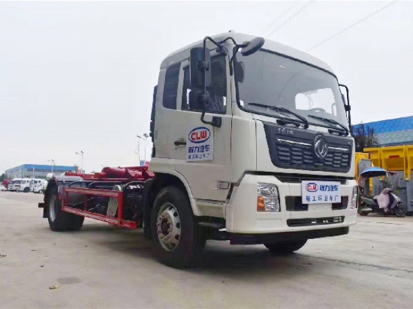 东风天锦国六10~14方车厢可卸(钩臂)式垃圾车