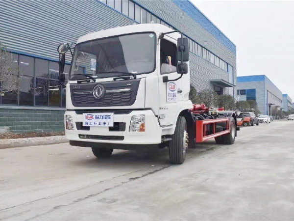 东风天锦国六10~14方车厢可卸(钩臂)式垃圾车